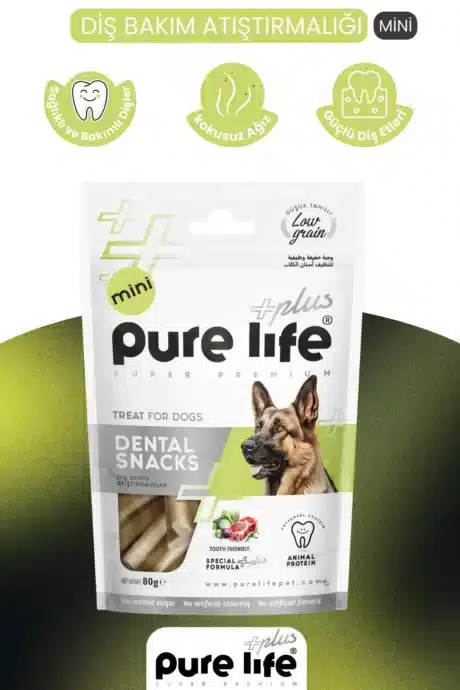 PURELİFE PLUS DİŞ DOSTU KÖPEK ATIŞTIRMALIKLARI MİNİ 80GR