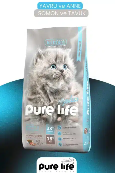 PURELİFE PLUS TAVUKLU YAVRU KEDİ MAMASI 10KG