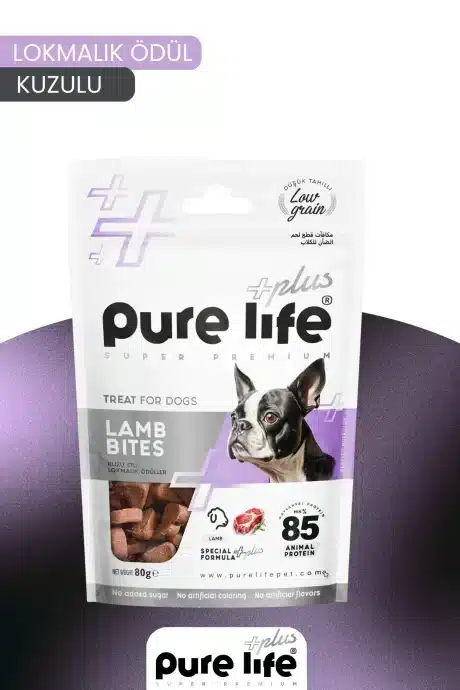 PURELİFE PLUS KUZU ETLİ KÖPEK ÖDÜL MAMASI 80GR