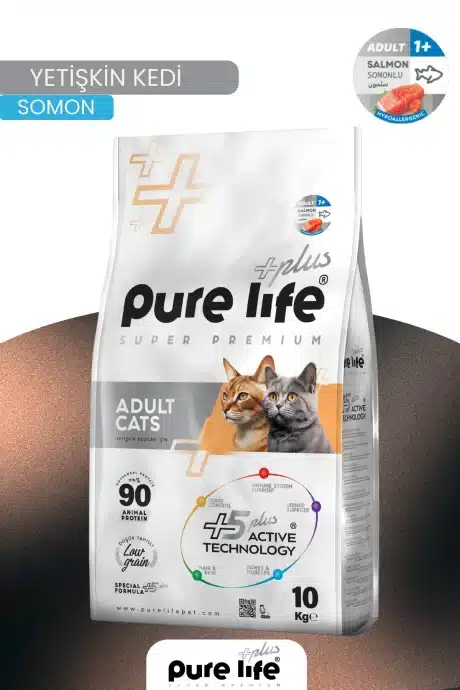 PURELİFE PLUS SOMONLU YET. KEDİ MAMASI 10KG