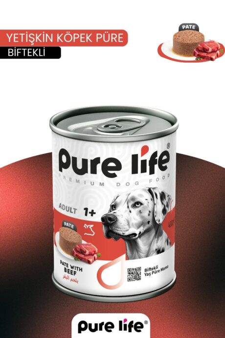 PURELİFE PATE SIĞIR ETLİ YETİŞKİN KÖPEK KONSERVE MAMA 400GR